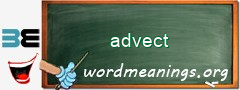 WordMeaning blackboard for advect